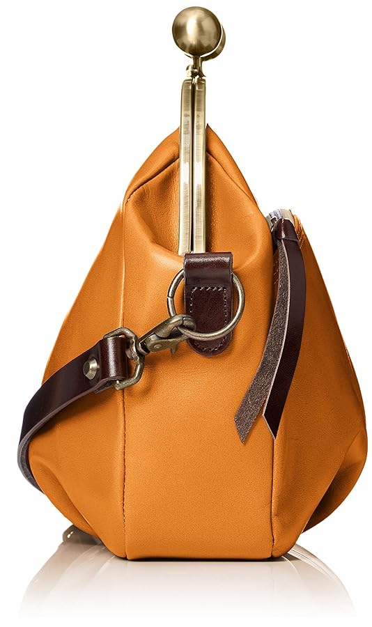 美品 1652 エレファントレザー ハンドバッグ がま口 ベージュ 美品 1652 エレファントレザー ハンドバッグ がま口 ベージュ